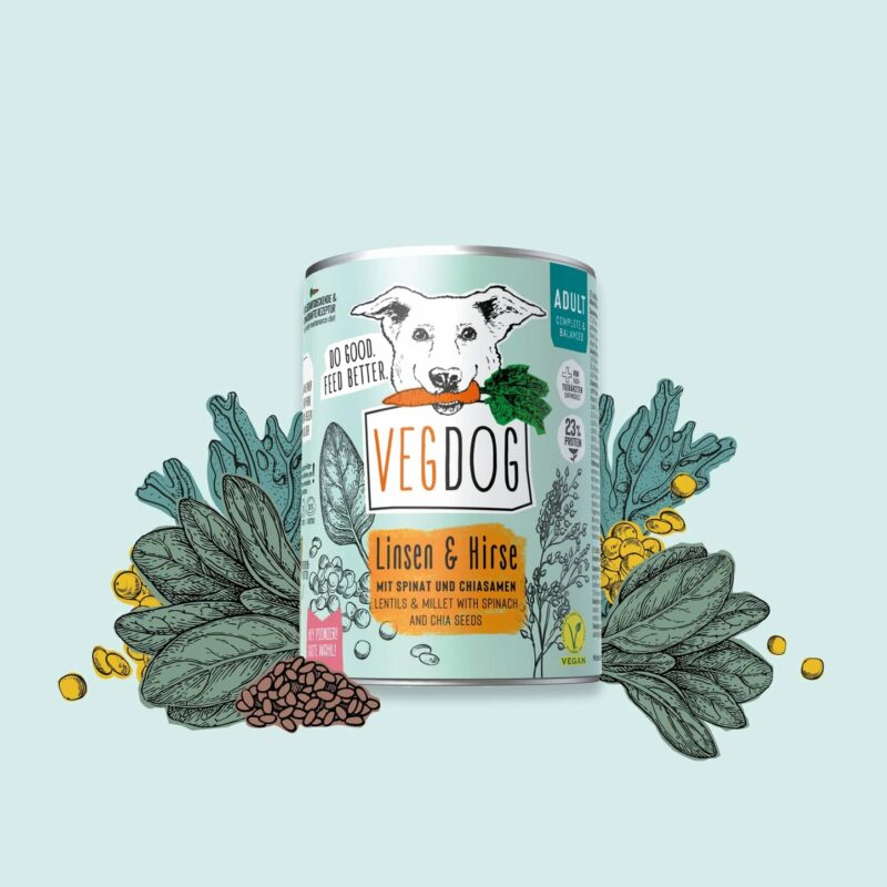 VEGDOG ADULT Linsen & Hirse